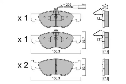 Комплект тормозных колодок AISIN BPFI-1003